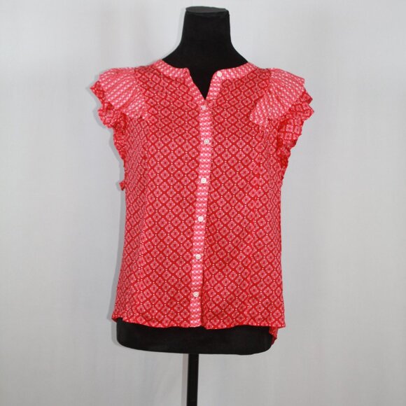 Vineyard Vines Red Button Down Shirt Size Small - Picture 6 of 7